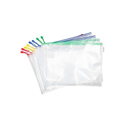 Bolsa multiusos djois zipper con cremallera din a3 pack de 8 unidades colores surtidos