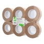 6 Unidades - Cinta adhesiva q-connect kraft reforzado 50 m x 50 mm para embalaje 6 Unidades - Cinta adhesiva q-connect kraft reforzado 50 m x 50 mm para embalaje