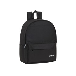 Cartera escolar safta day pack ordenador 14,1" basic negro 310x160x400 mm