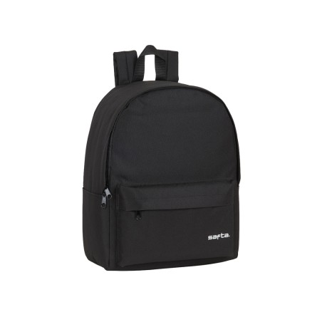 Cartera escolar safta day pack ordenador 14,1" basic negro 310x160x400 mm