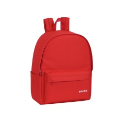 Cartera escolar safta day pack ordenador 14,1" basic rojo 310x160x400 mm