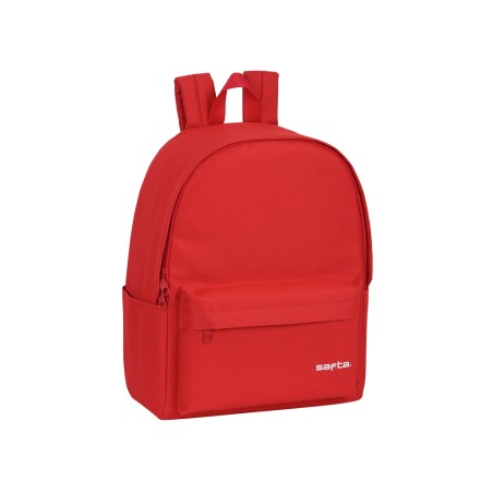 Cartera escolar safta day pack ordenador 14,1" basic rojo 310x160x400 mm