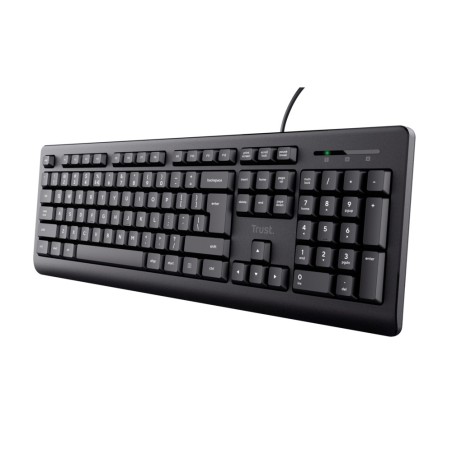 Teclado trust tk-150 usb 2.0 con cable longitud 180 cm color negro