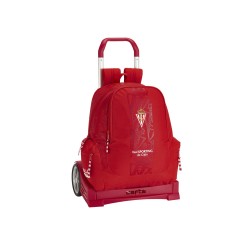 Cartera escolar safta con carro sporting de gijon 320x430x170 mm