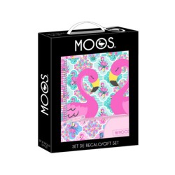 Set regalo safta pequeño moos flamingo pink 280x350x60 mm