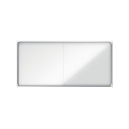 Vitrina de anuncios nobo premium plus magnetica con puerta corredera 27 x din a4 997x2072x54 mm