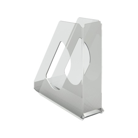 10 Unidades - Revistero esselte europost plastico color transparente cristal 72x256x260 mm