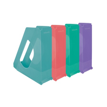 10 Unidades - Revistero esselte colour'breeze plastico colores surtidos 72x256x260 mm