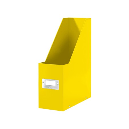2 Unidades - Revistero leitz click & store carton forrado color amarillo 103x170x235 mm