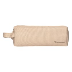 Estuche portatodo liderpapel classic rectangular con asa 2 cremalleras 210 x80mm crema