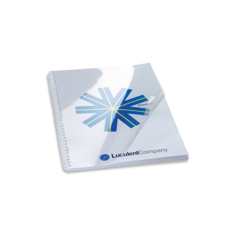 Tapa encuadernacion gbc pvc transparente cristal 240 micras din a4 pack de 100 unidades