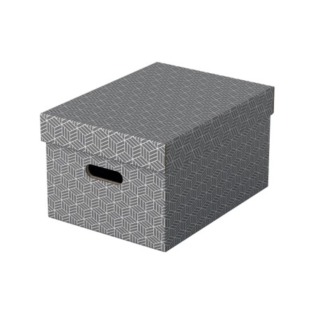 2 Unidades - Caja de almacenaje esselte mediana color gris 365x265x205 mm) pack de 3 unidades