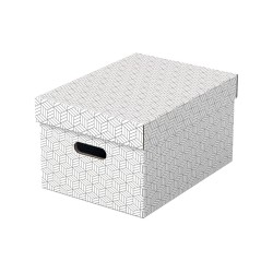 2 Unidades - Caja de almacenaje esselte mediana color blanco 365x265x205 mm) pack de 3 unidades