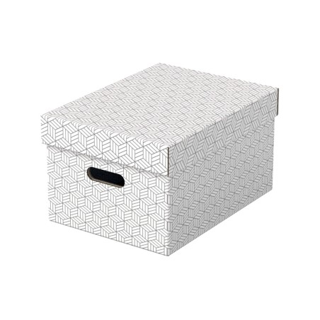 2 Unidades - Caja de almacenaje esselte mediana color blanco 365x265x205 mm) pack de 3 unidades