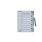 10 Unidades - Separador numerico esselte cartulina mylar borra 1-10 juego de 10 separadores din a4 multitaladro multicolor
