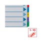 10 Unidades - Separador numerico esselte cartulina mylar borra 1-10 juego de 10 separadores din a4 multitaladro multicolor