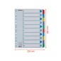 10 Unidades - Separador numerico esselte cartulina mylar borra 1-10 juego de 10 separadores din a4 multitaladro multicolor