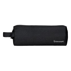 Estuche portatodo liderpapel classic rectangular con asa 2 cremalleras 210 x80mm negro