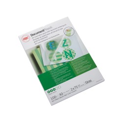 Bolsa de plastificar gbc din a3 2x75 mc caja de 100 unidades