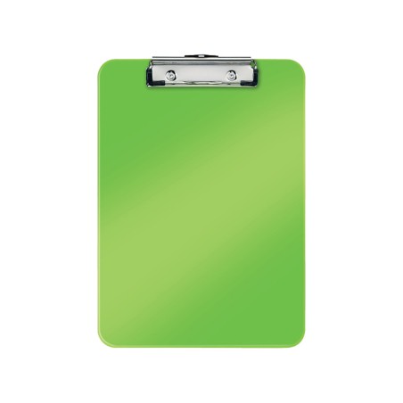 3 Unidades - Carpeta leitz wow plastico rigido din a4 con pinza superior color verde