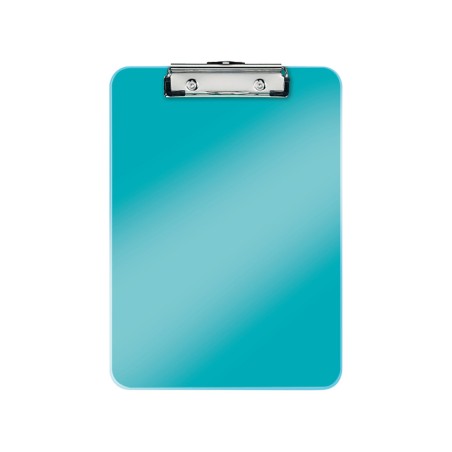 3 Unidades - Carpeta leitz wow plastico rigido din a4 con pinza superior color turquesa