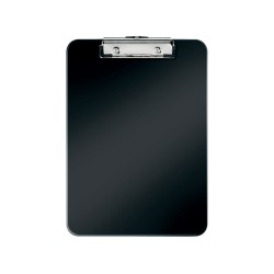 3 Unidades - Carpeta leitz wow plastico rigido din a4 con pinza superior color negro