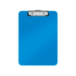 3 Unidades - Carpeta leitz wow plastico rigido din a4 con pinza superior color azul