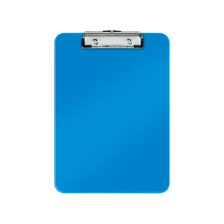 3 Unidades - Carpeta leitz wow plastico rigido din a4 con pinza superior color azul