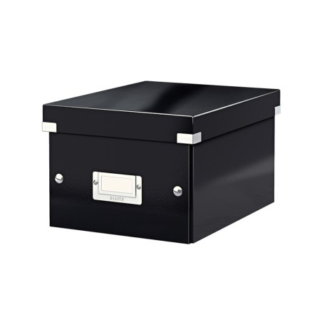 2 Unidades - Caja de almacenamiento leitz click&store pequeña color negro 216x160x282 mm