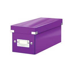 2 Unidades - Caja de almacenamiento leitz click&store cd box color violeta 143x147x352 mm