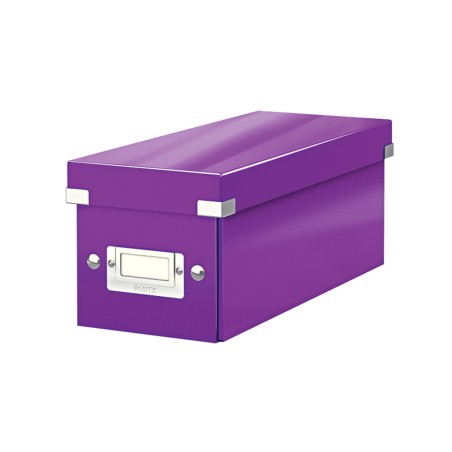 2 Unidades - Caja de almacenamiento leitz click&store cd box color violeta 143x147x352 mm