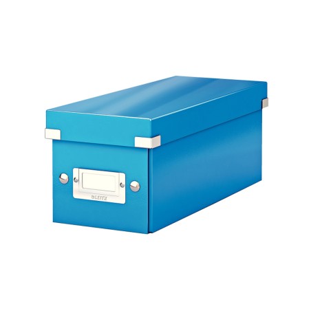 2 Unidades - Caja de almacenamiento leitz click&store cd box color azul 143x147x352 mm