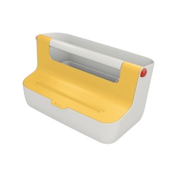 Caja de almacenamiento leitz cosy carry box color amarillo 367x214x196 mm