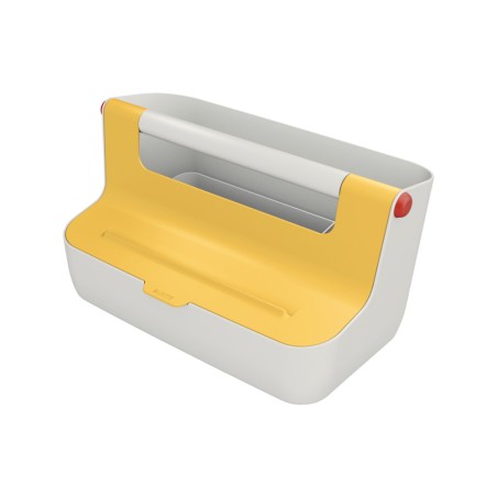 Caja de almacenamiento leitz cosy carry box color amarillo 367x214x196 mm