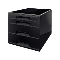 Fichero cajones de sobremesa leitz dual desk cube 2 cajones grandes y 2 pequeños color negro/antracita
