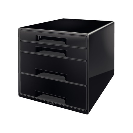 Fichero cajones de sobremesa leitz dual desk cube 2 cajones grandes y 2 pequeños color negro/antracita