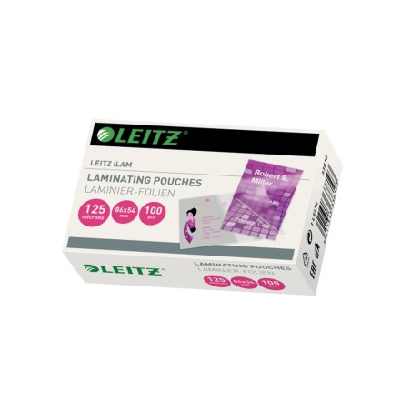 8 Unidades - Bolsa de plastificar leitz tarjeta credito 54x86 mm 125 mc caja de 100 unidades