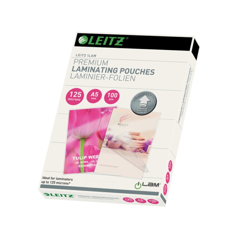 2 Unidades - Bolsa de plastificar leitz din a5 125 mc caja de 100 unidades