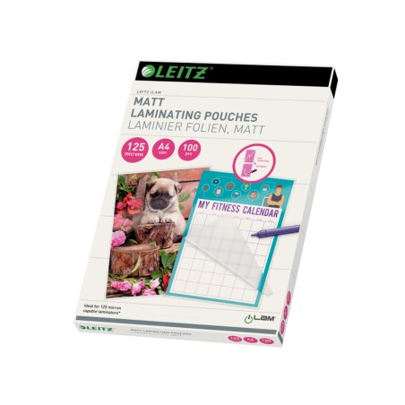 Bolsa de plastificar leitz din a4 acabo satinado 125 mc caja de 100 unidades