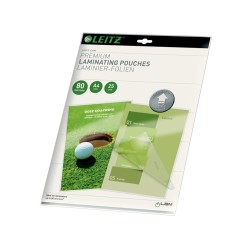 3 Unidades - Bolsa de plastificar leitz din a4 80 mc caja de 25 unidades