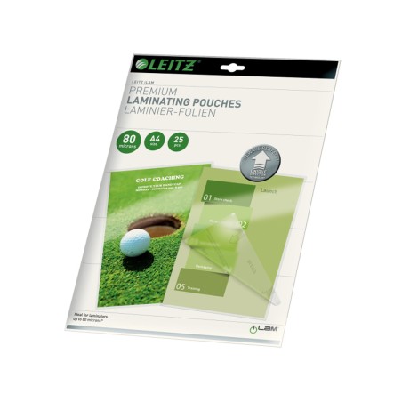 3 Unidades - Bolsa de plastificar leitz din a4 80 mc caja de 25 unidades