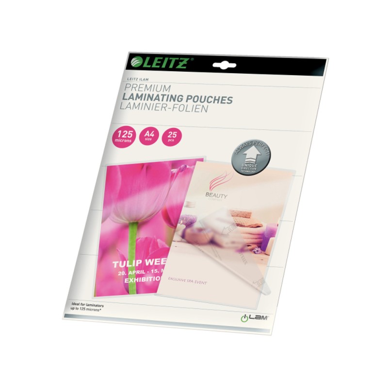 2 Unidades - Bolsa de plastificar leitz din a4 125 mc caja de 25 unidades
