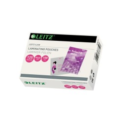 5 Unidades - Bolsa de plastificar leitz 65x95 mm 125 mc caja de 100 unidades