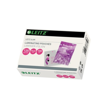 5 Unidades - Bolsa de plastificar leitz 65x95 mm 125 mc caja de 100 unidades