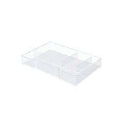 6 Unidades - Bandeja organizadora leitz wow para bucs de cajones color transparente 245x165x33 mm