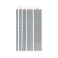 10 Unidades - Panel nobo planning t-card metalico 54 ranuras 3 mm longitud 955 mm
