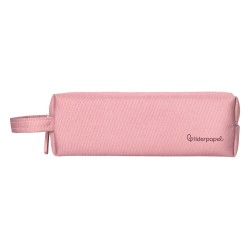 Estuche portatodo liderpapel classic rectangular con asa 210x70mm rosa