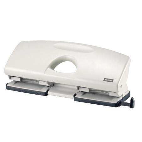 Taladrador petrus 405 color gris capacidad 25 hojas