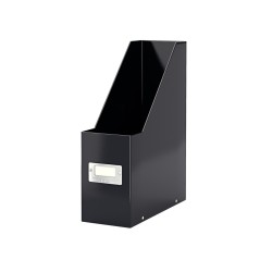 2 Unidades - Revistero leitz click & store con portaetiquetas color negro 103x170x235 mm
