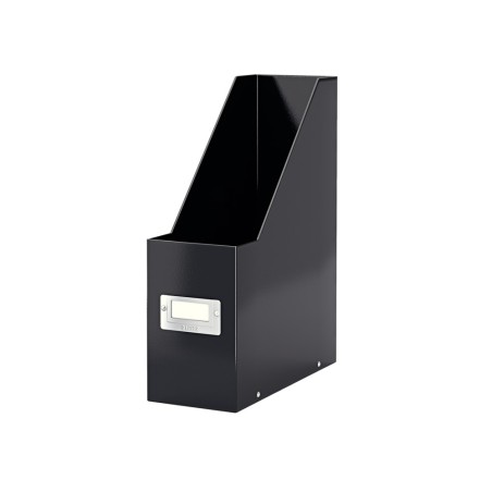 2 Unidades - Revistero leitz click & store con portaetiquetas color negro 103x170x235 mm